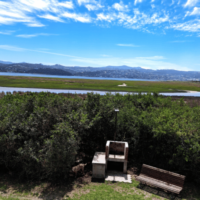 View from the Gatehouse, Birdwatching accommodation, Knysna, Brenton, wood cabin, eco-friendly Airbnb, Lake Brenton